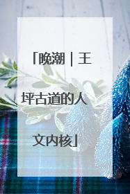 晚潮｜王坪古道的人文内核